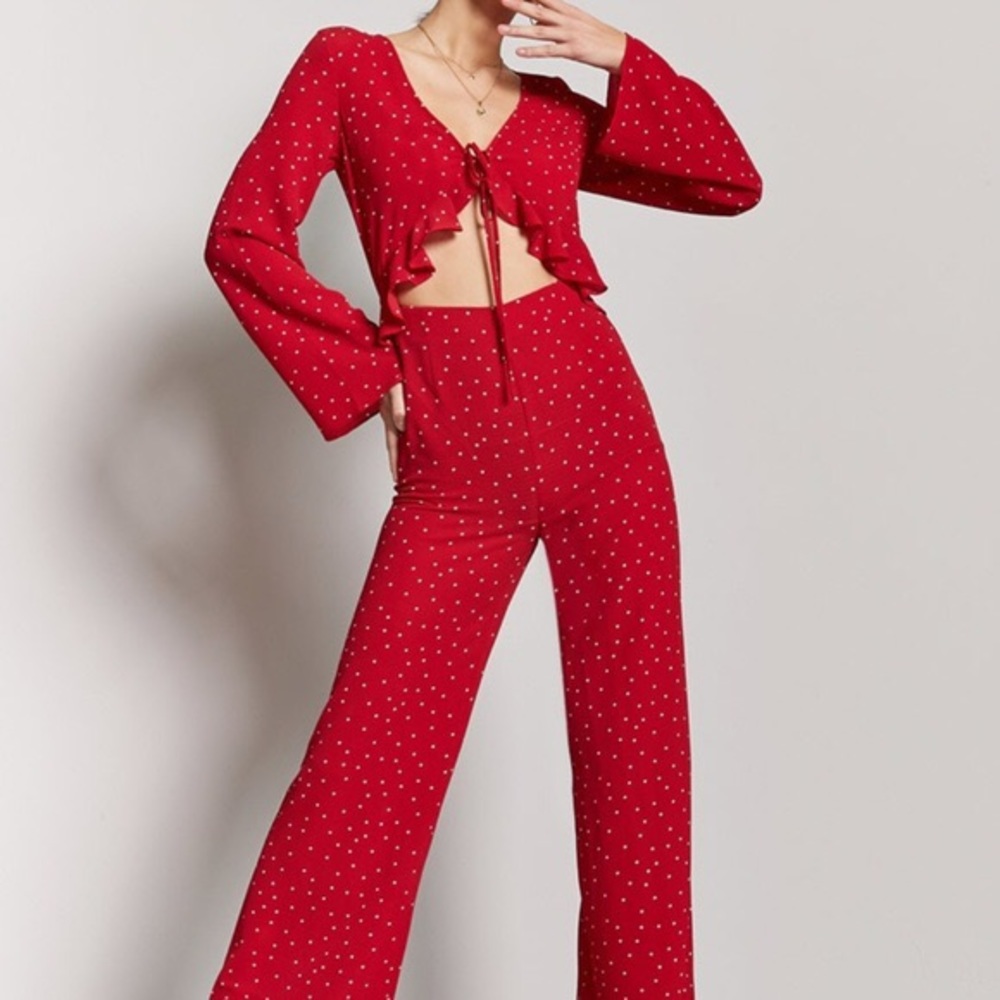 Red jumpsuit